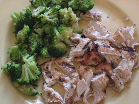 BBQ Grilled Chicken and Steamed Broccoli