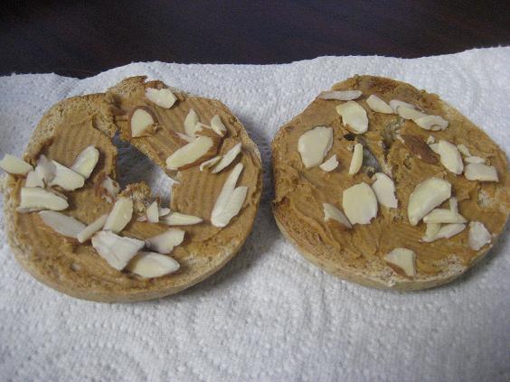 PB and Almond Bagel