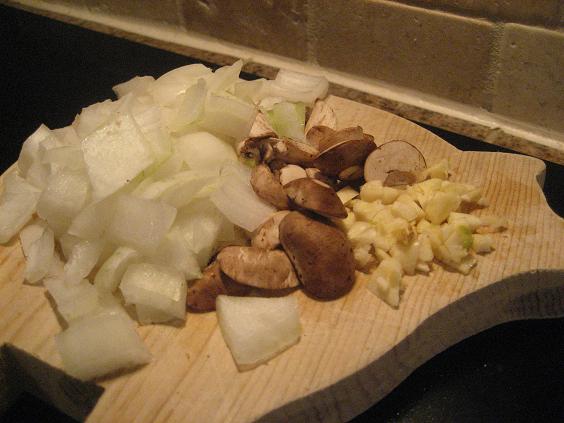 Onion, Mushrooms, Garlic