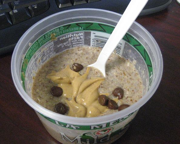 flax hot cereal with pb and cc
